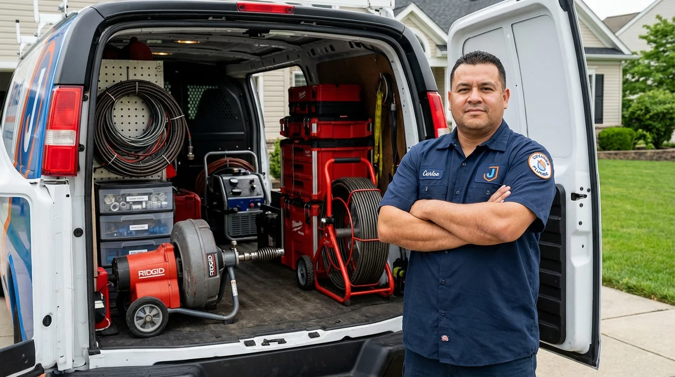 Professional drain cleaning equipment and Johns Plumbing LLC plumber in Leadville