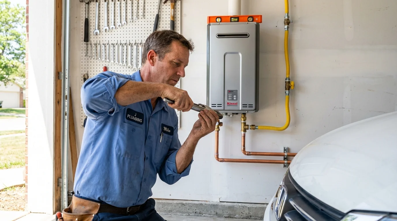 Tankless water heater installation by a Johns Plumbing LLC plumber in Leadville